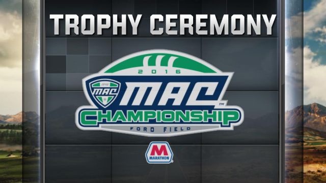 Marathon MAC Football Championship Trophy Ceremony