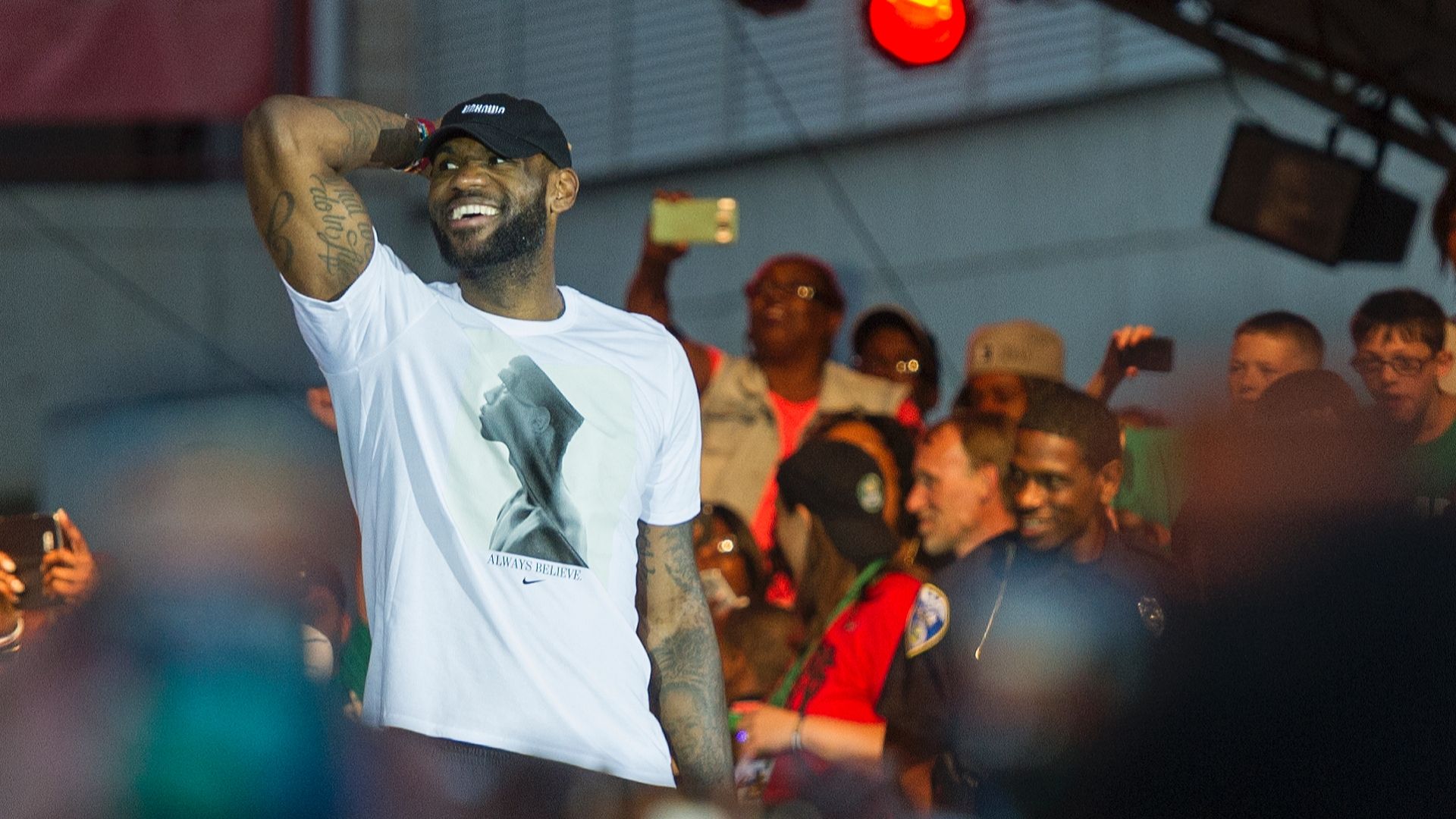 Lebron James Dazzles Hometown Crowd In Akron Title Party Abc11 Raleigh Durham