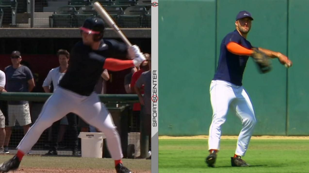 Tim Tebow displays power, earns mixed scouting reviews at MLB workout