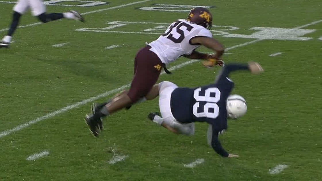 Gophers' Jaylen Waters ejected for hit on Penn State kicker Joey Ju