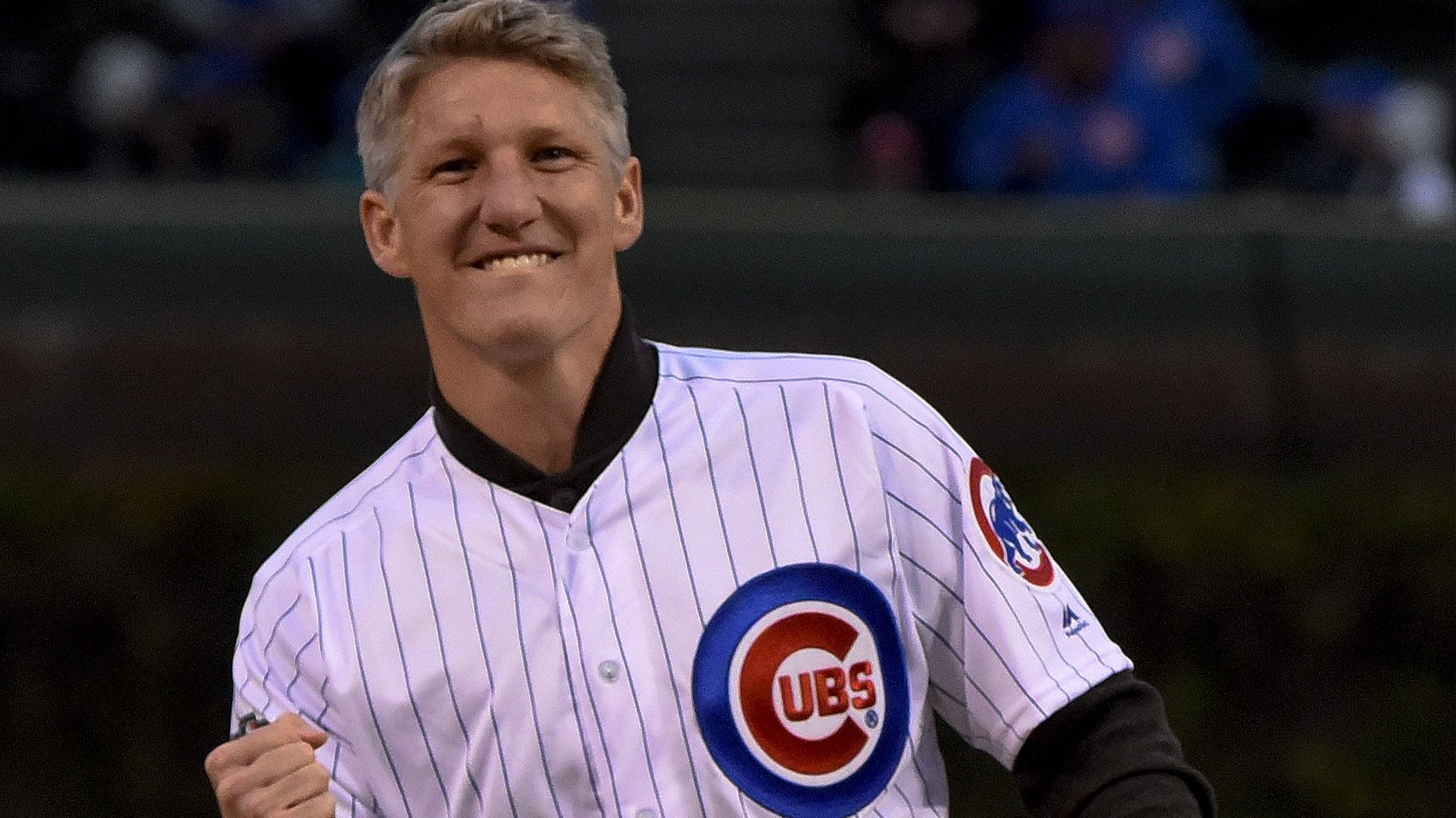 Former Manchester United star Bastian Schweinsteiger throws first