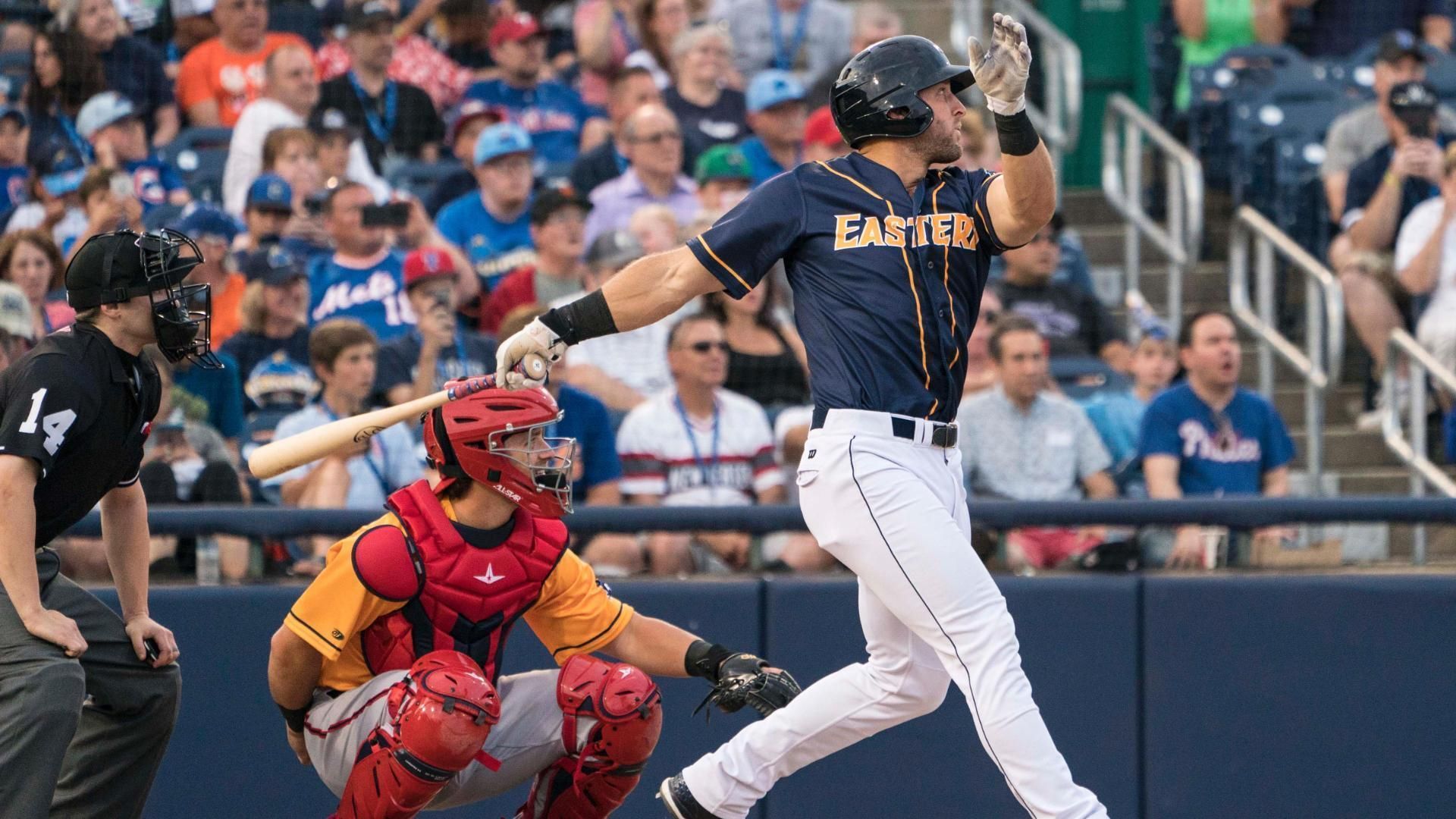 Tim Tebow doubles in first Eastern League All-Star Game at-bat