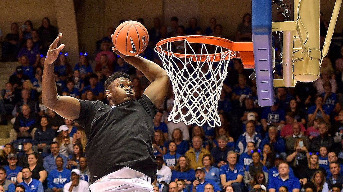 Zion Williamson shrugs off NCAA concerns, puts on dunk show at Duke