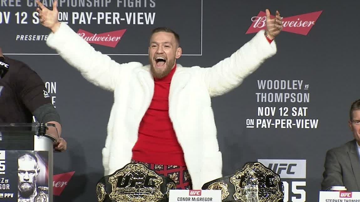 McGregor arrives fashionably late and steals the show