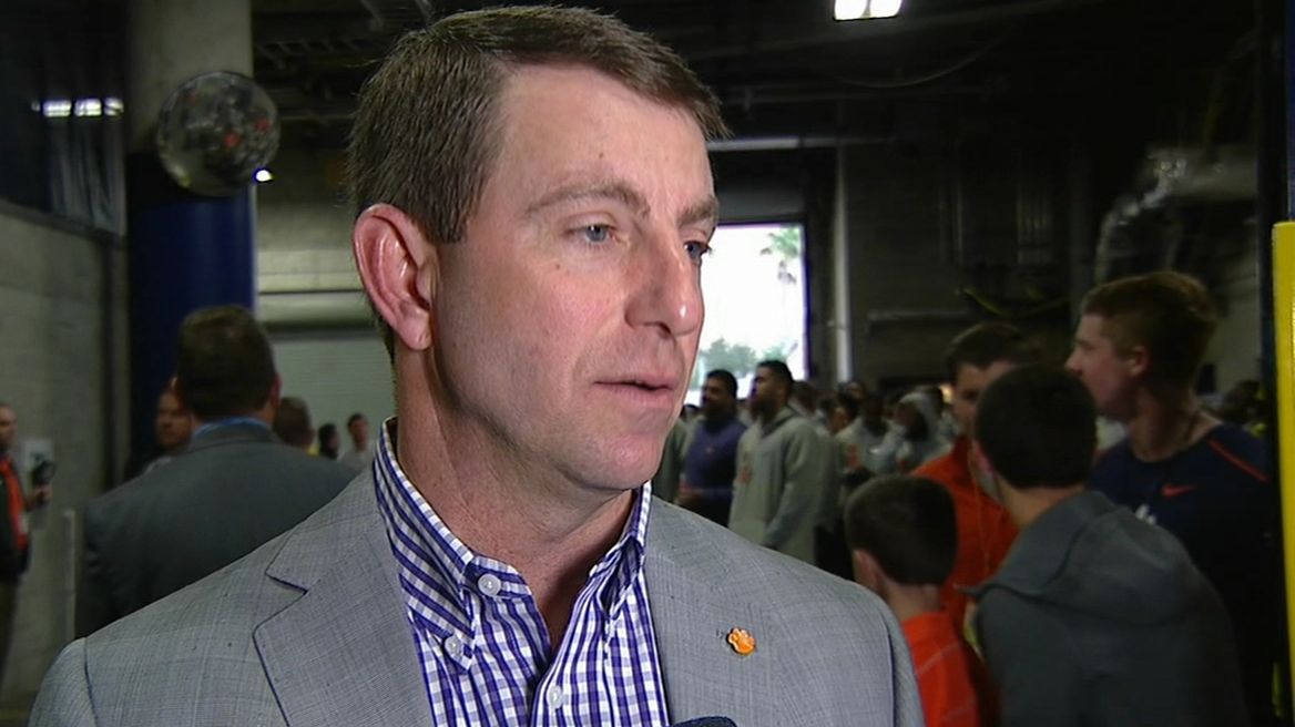 Dabo says his Tigers are driven by loss to Bama