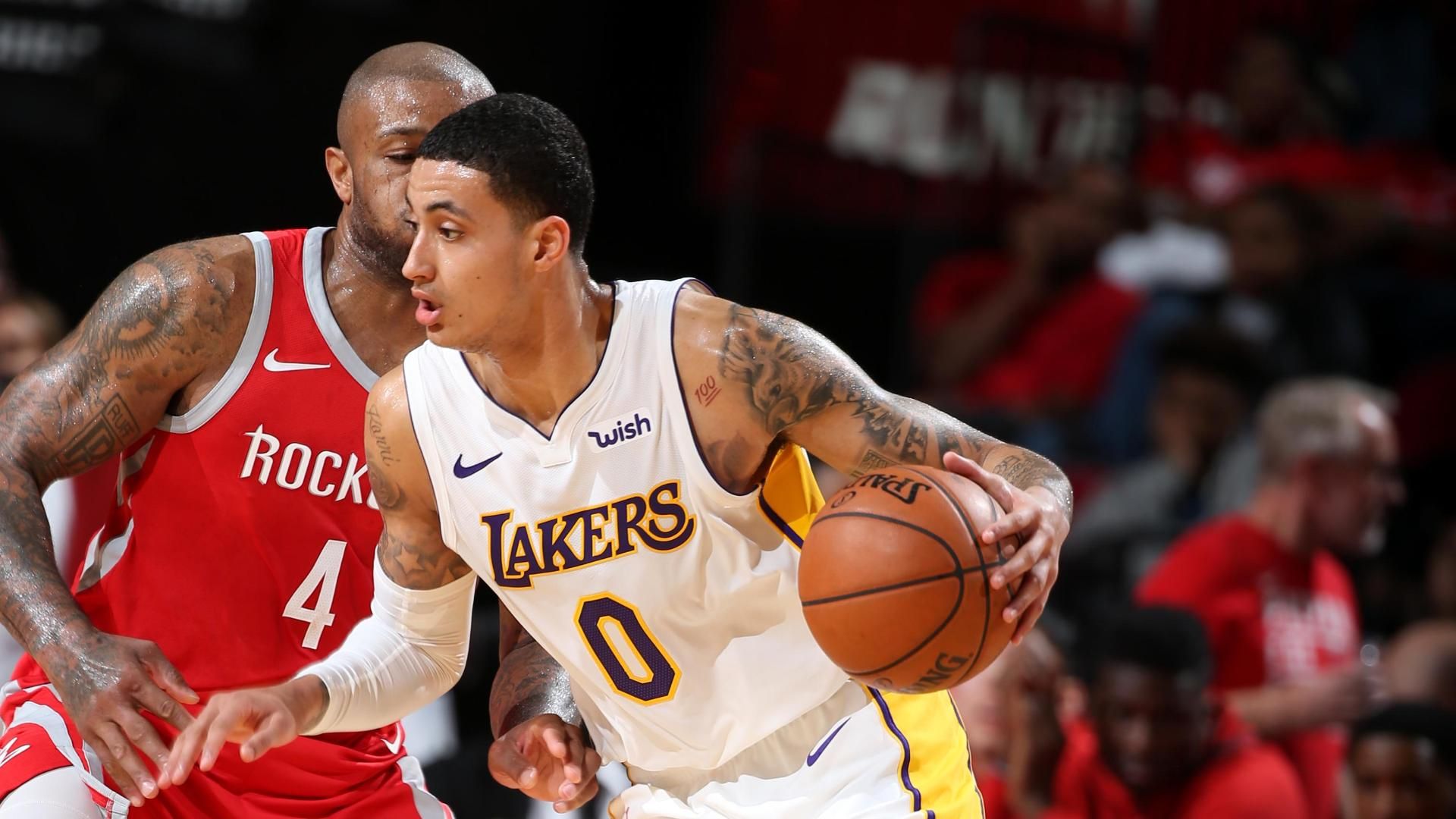 Kyle Kuzma Leads Lakers Past James Harden Rockets Cp3 Hurt Abc7 Los Angeles