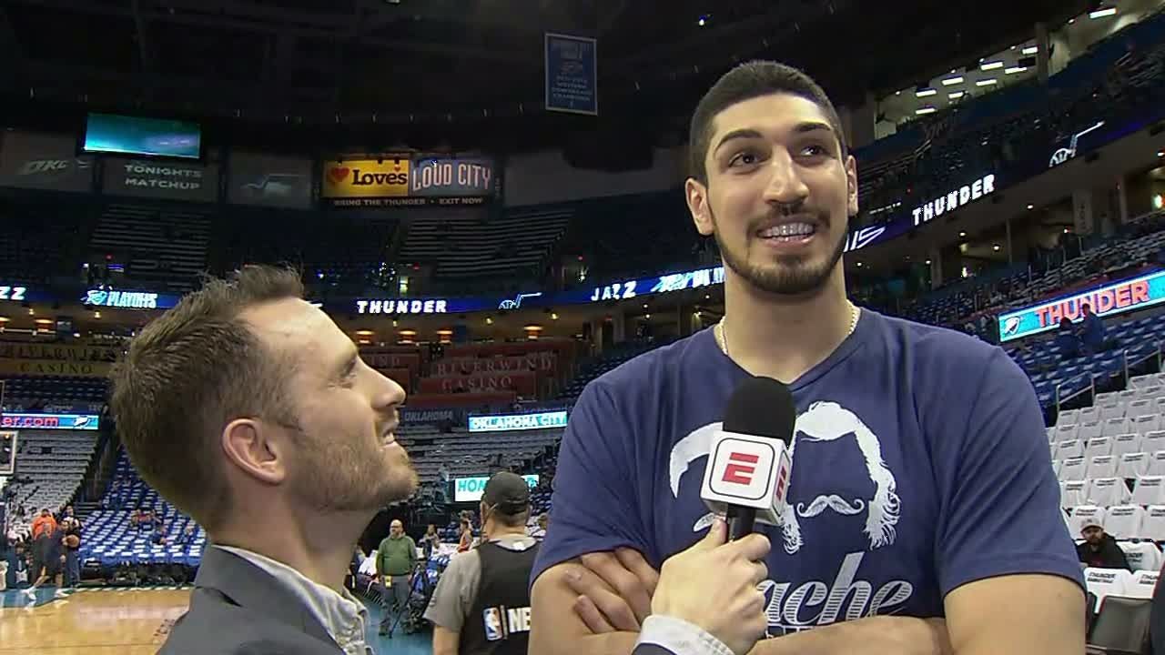 Kanter supporting brothers at Thunder game