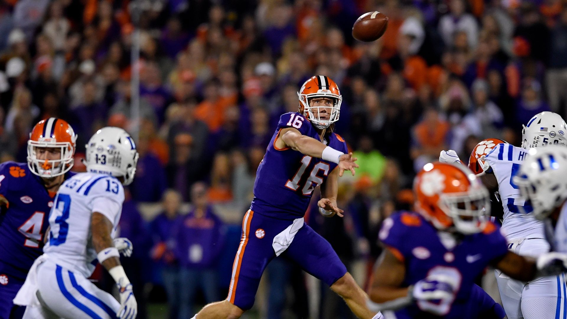 No 2 Clemson Overcomes Slow Start To Beat Duke 35 6 Abc11