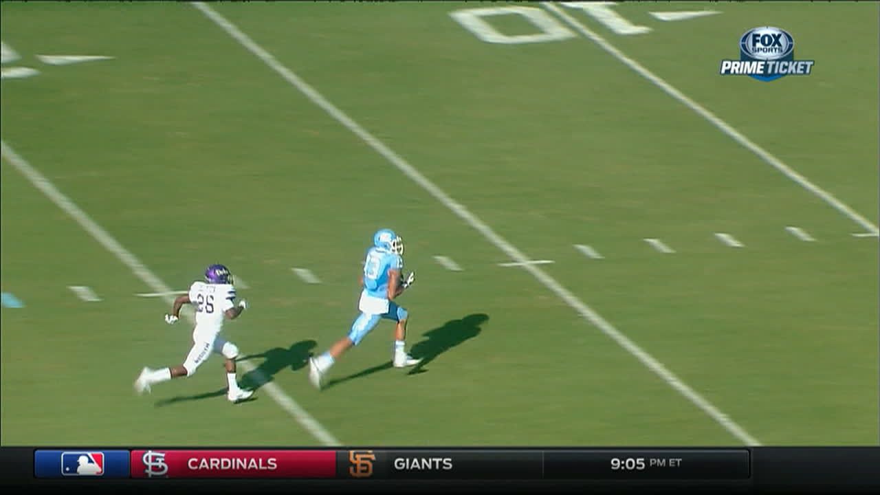 UNC's Hollins carries the deep ball to the end zone for 71-yard TD