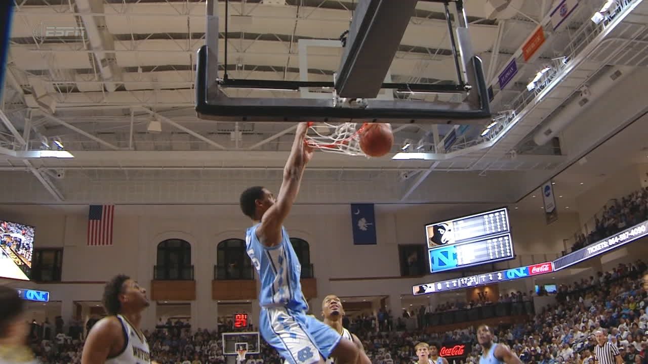 UNC's Brooks flushes two-hand jam
