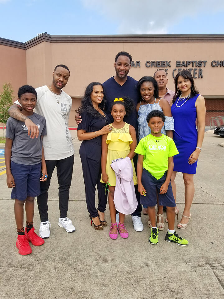 Houston, TX: The McGrady family celebrating 14-yr old daughter Leyla who graduated from Middle School. - Captured on a Samsung Galaxy S8